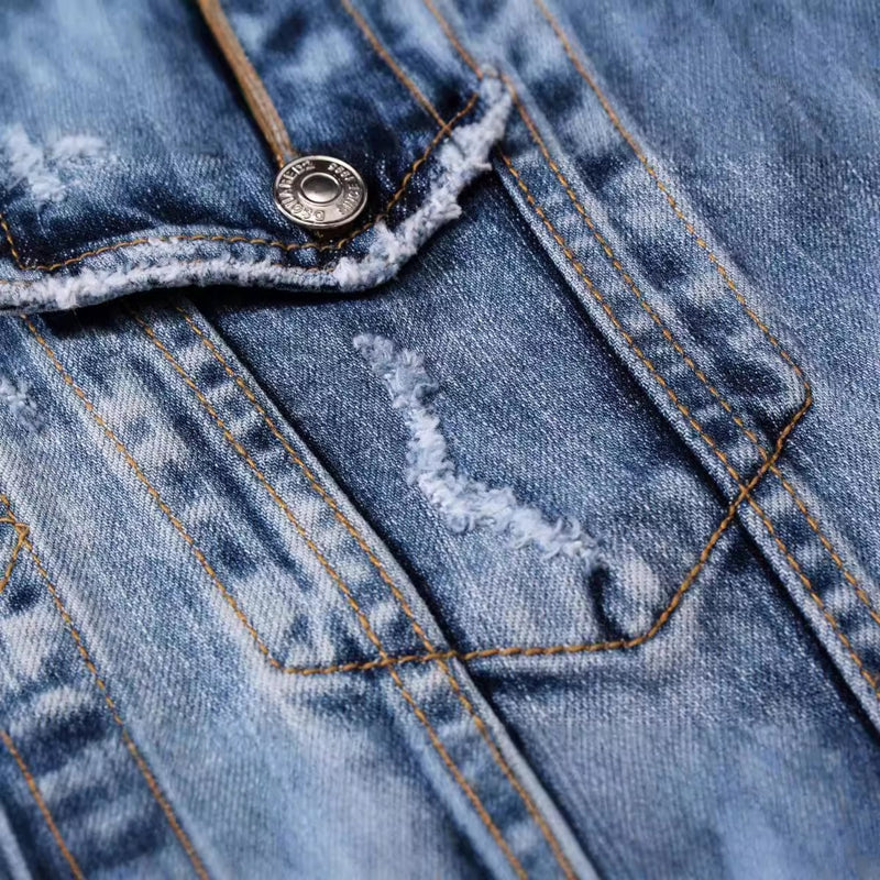 2025 New DSQ2 Men's Fashion Denim Jacke