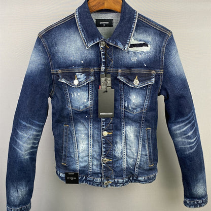 2025 New DSQ2 Men's Fashion Denim Jacke