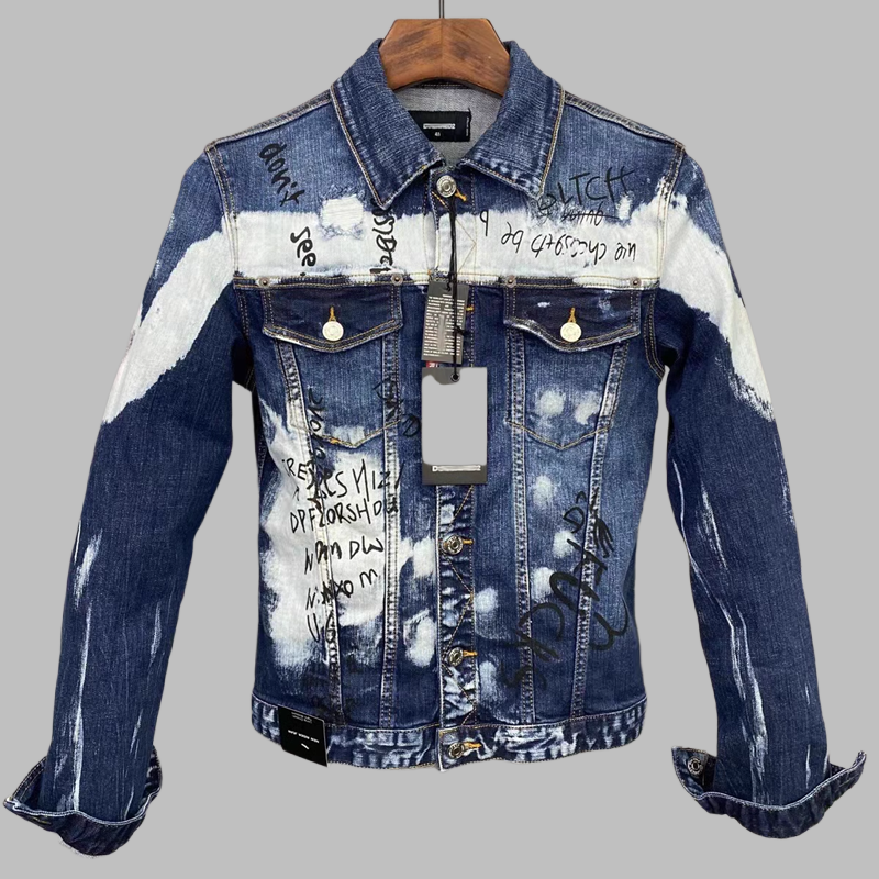 2025 DSQ2 Men's Ripped Denim Jacket