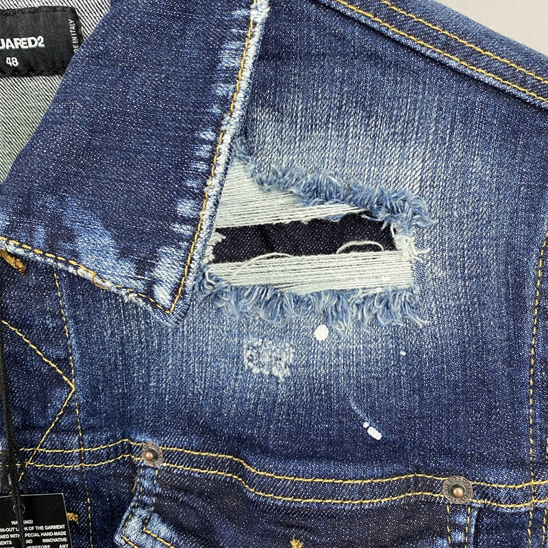 2025 New DSQ2 Men's Fashion Denim Jacke