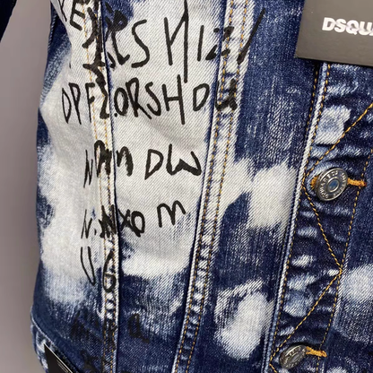 2025 DSQ2 Men's Ripped Denim Jacket